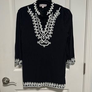 Nanette Lepore Black and White Tunic